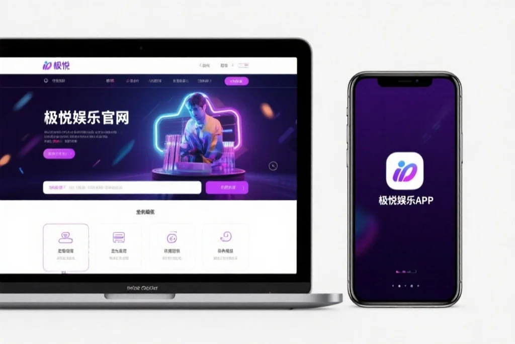 一台笔记本电脑屏幕上显示着星欧娱乐官网的界面，旁边是一部手机显示着星欧娱乐APP，两者并列对比